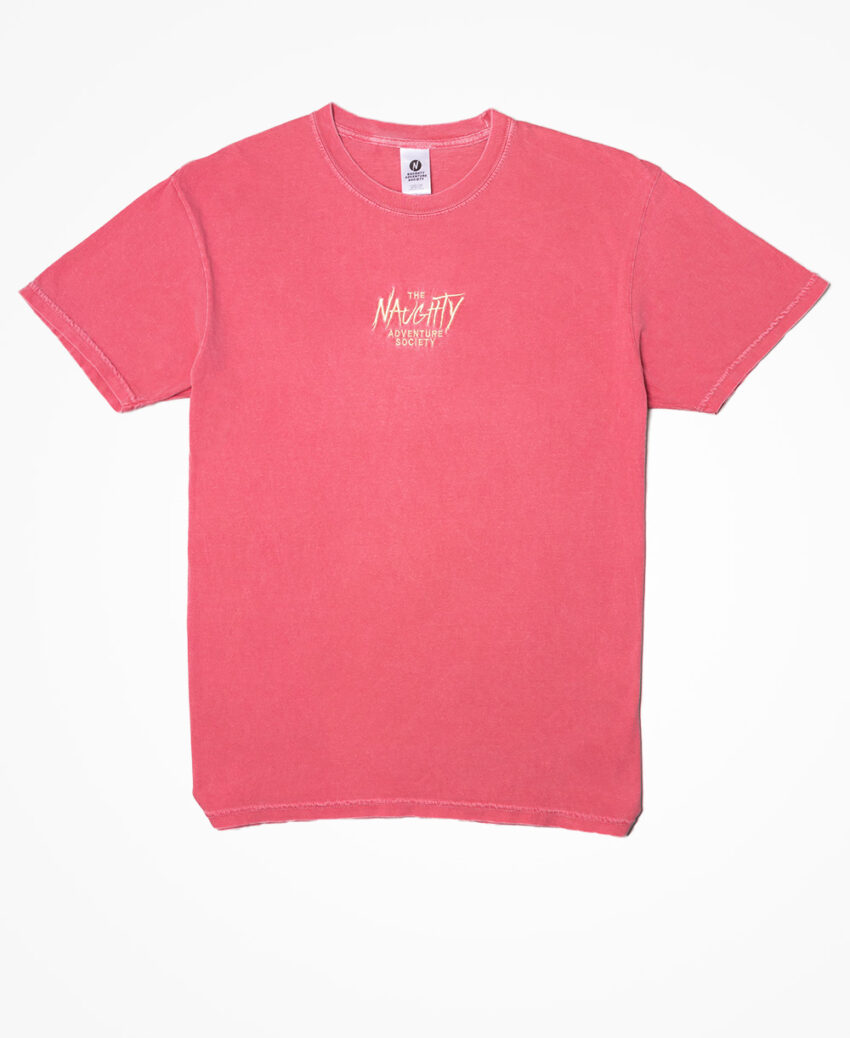 Picture of The Naughty Adventure Society Watermelon Addiction T-Shirt laying flat on a surface.